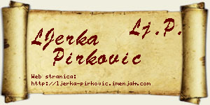 LJerka Pirković vizit kartica